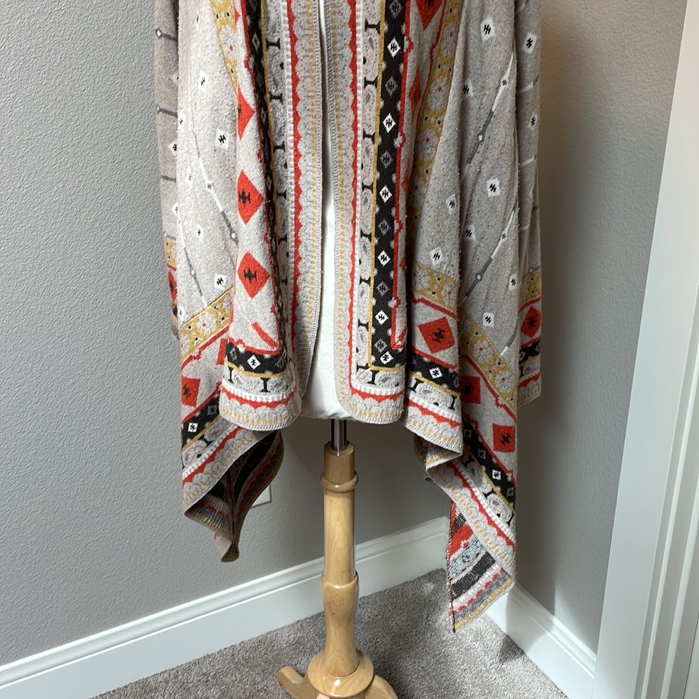 Anthropologie boho western rustic cardigan sweater sparrow medium size - Picture 4 of 8
